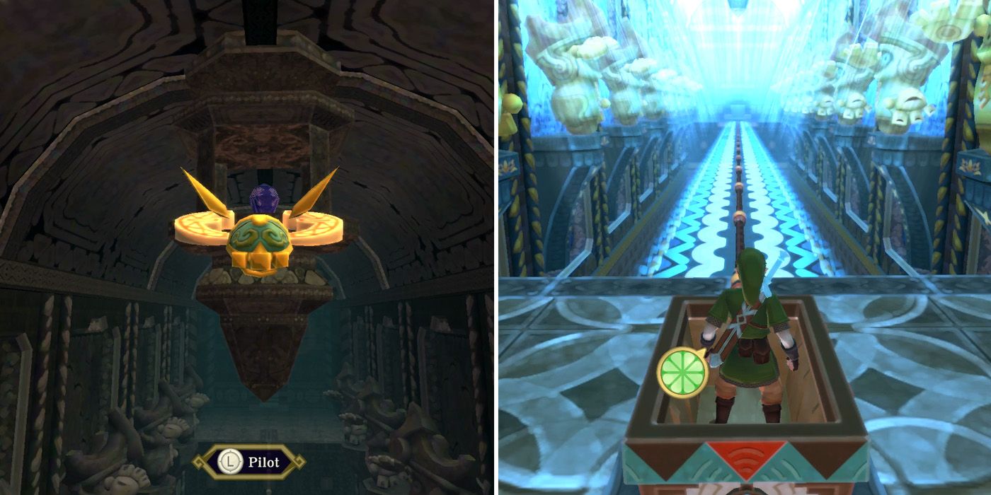 Leaving the Lanayru Mining Facility dungeon in The Legend of Zelda: Skyward Sword HD