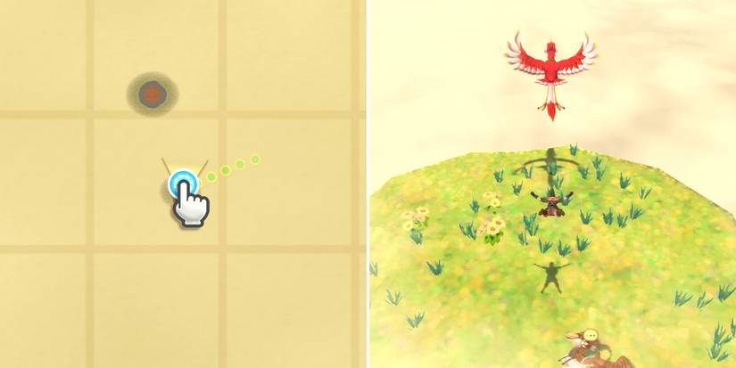 Finding Orielle as part of the Missing Sister side quest in The Legend of Zelda: Skyward Sword HD