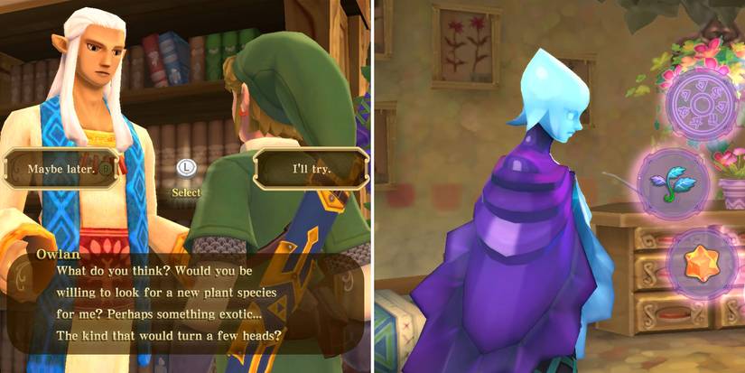 How to start the Owlan's Exotic Plant side quest in The Legend of Zelda: Skyward Sword HD