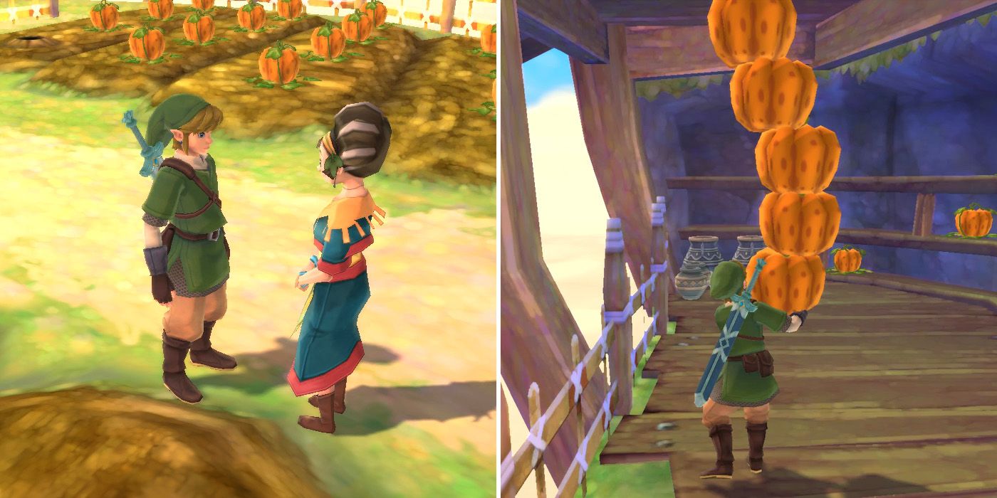 Hot to start the Pumpkin Harvest side quest in The Legend of Zelda: Skyward Sword HD
