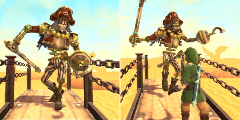 How to beat the Scervo mini-boss in The Legend of Zelda: Skyward Sword HD's Sandship dungeon