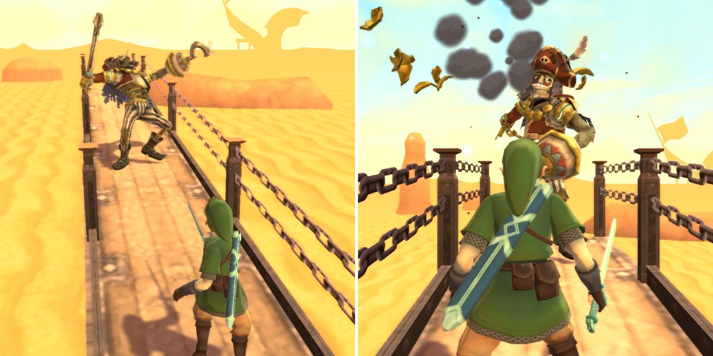How to beat the Scervo mini-boss in The Legend of Zelda: Skyward Sword HD's Sandship dungeon