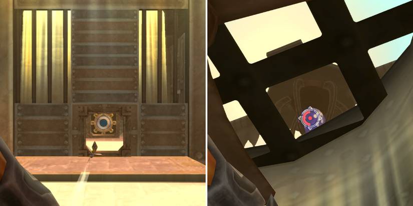 How to get the Squid Carving boss key in The Legend of Zelda: Skyward Sword HD's Sandship dungeon