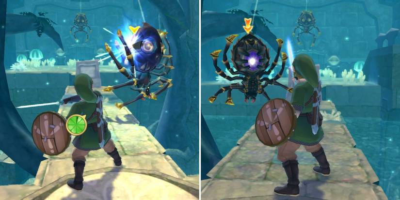 Defeating Skulltulas Skyview Temple in The Legend of Zelda: Skyward Sword HD