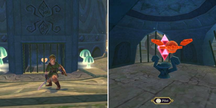 Obtaining the piece of heart in Skyview Temple in The Legend of Zelda: Skyward Sword HD