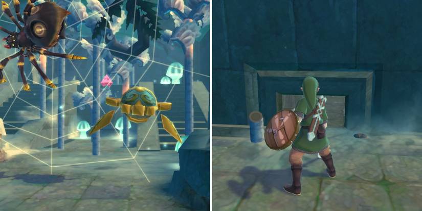 Returning to the second large chamber in Skyview Temple in The Legend of Zelda: Skyward Sword HD