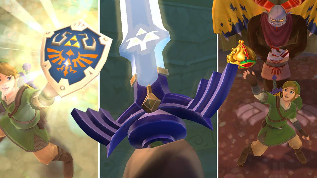 Some of the many items that Link can obtain in The Legend of Zelda: Skyward Sword HD