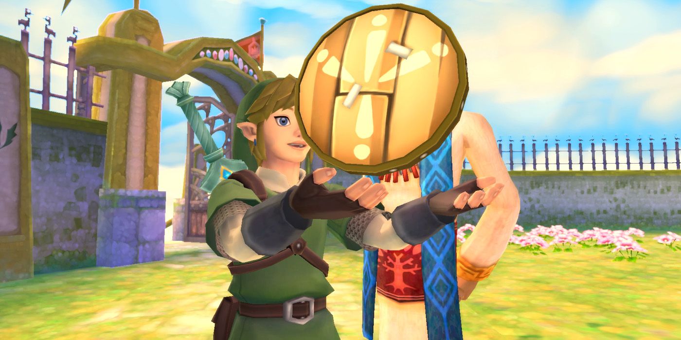 Obtaining a Wooden Shield in The Legend of Zelda: Skyward Sword HD