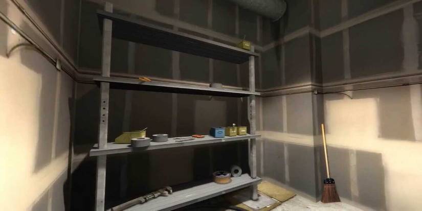 Inside of the broom closet from The Stanley Parable