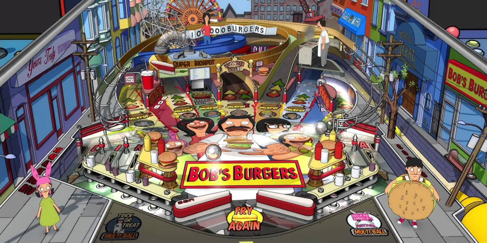 The bob’s burger table from Pinball FX3