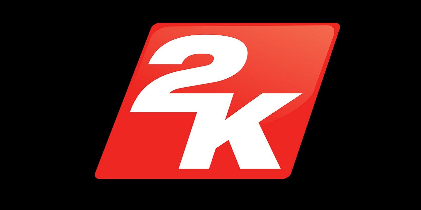 Логотип 2K Games на черном фоне.