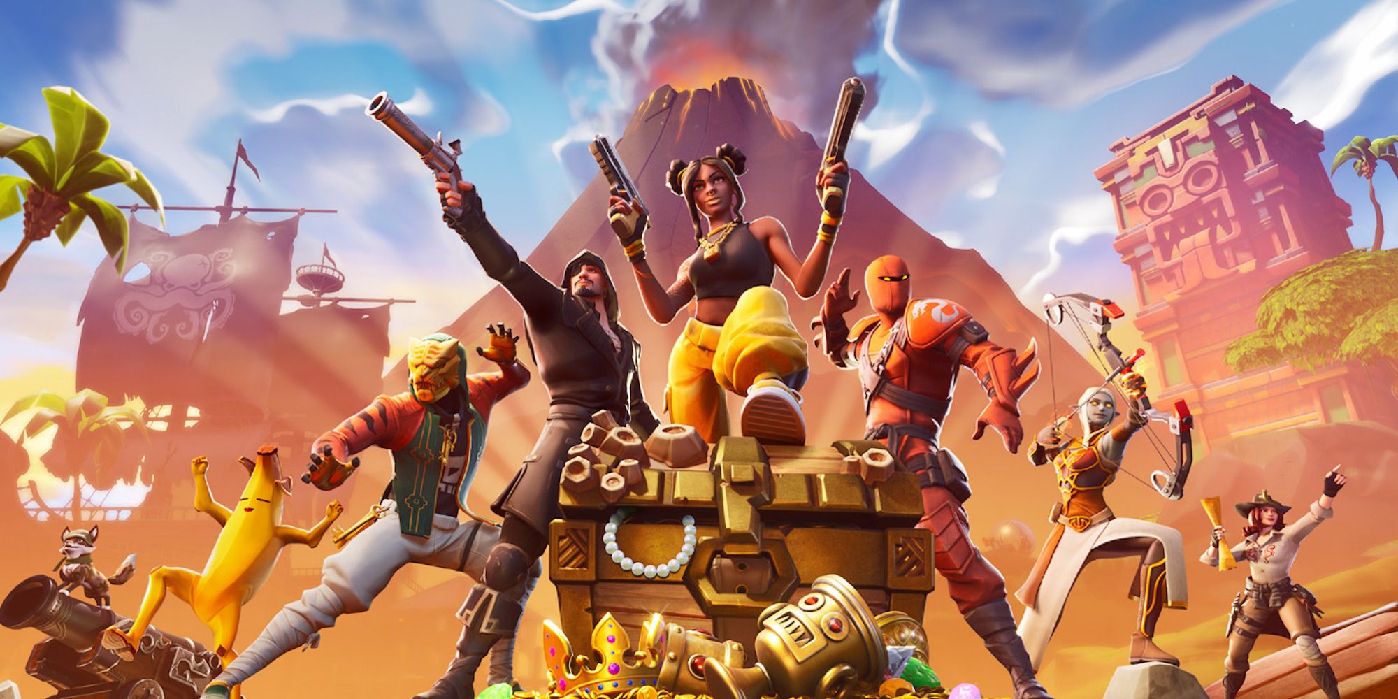 Promo art featuring characters from Fortnite