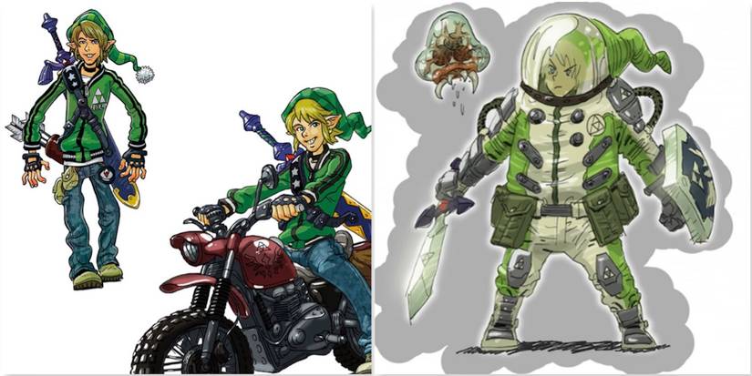 Concept art featuring link from Breath of the Wild