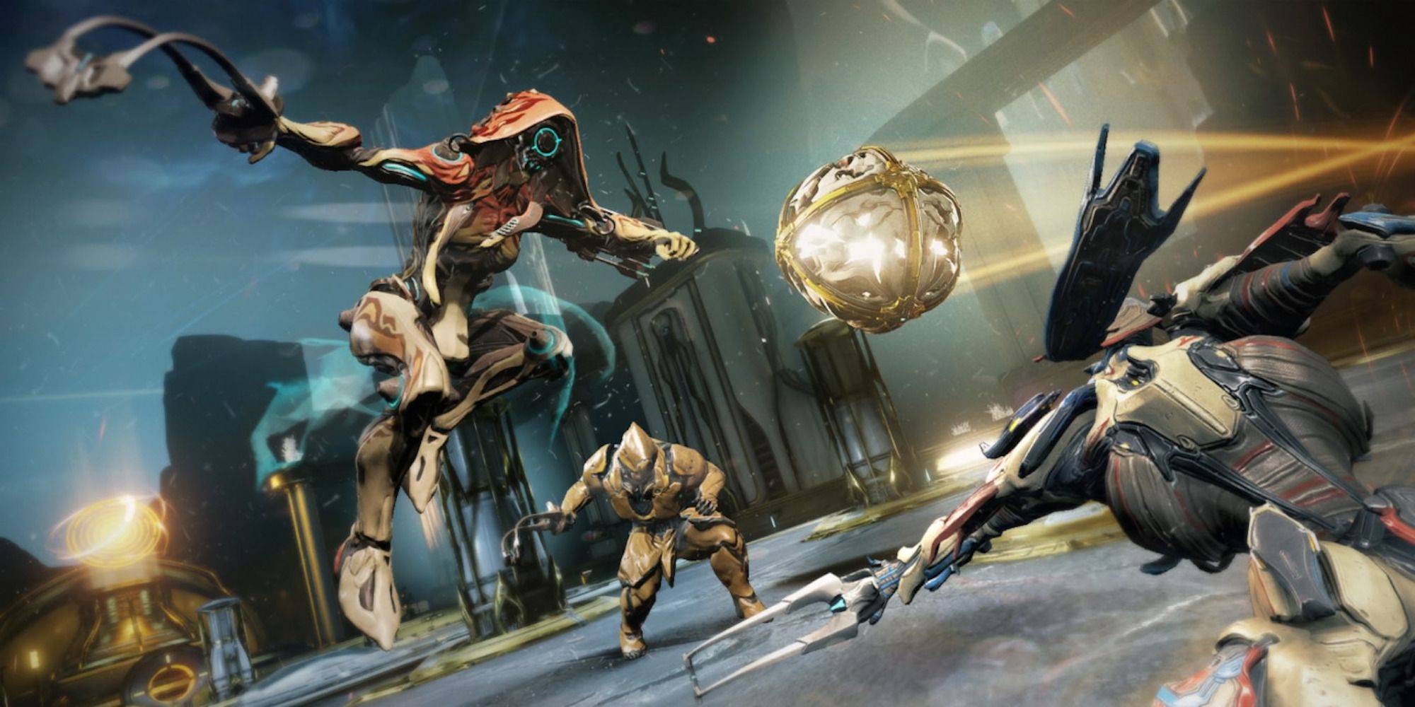 Promo art featuring character from Warframe