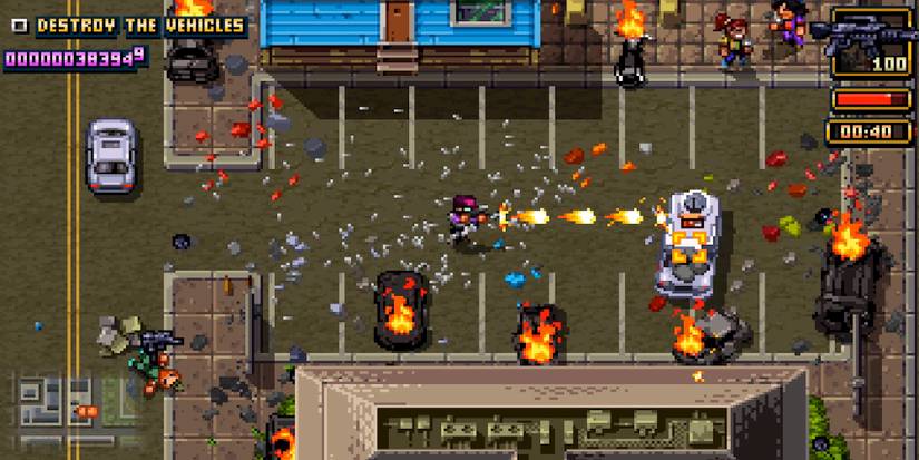 Shooting enemies in Shakedown Hawaii