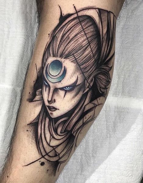 Diana tattoo from league of legends
