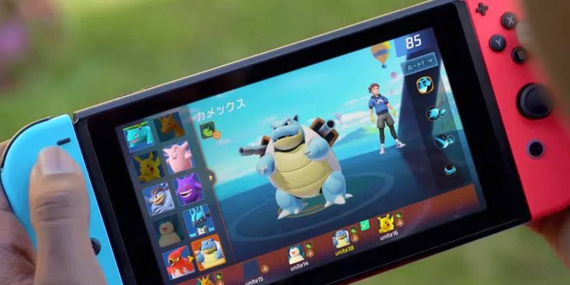 A Blastoise in the Pokemon Unite menu