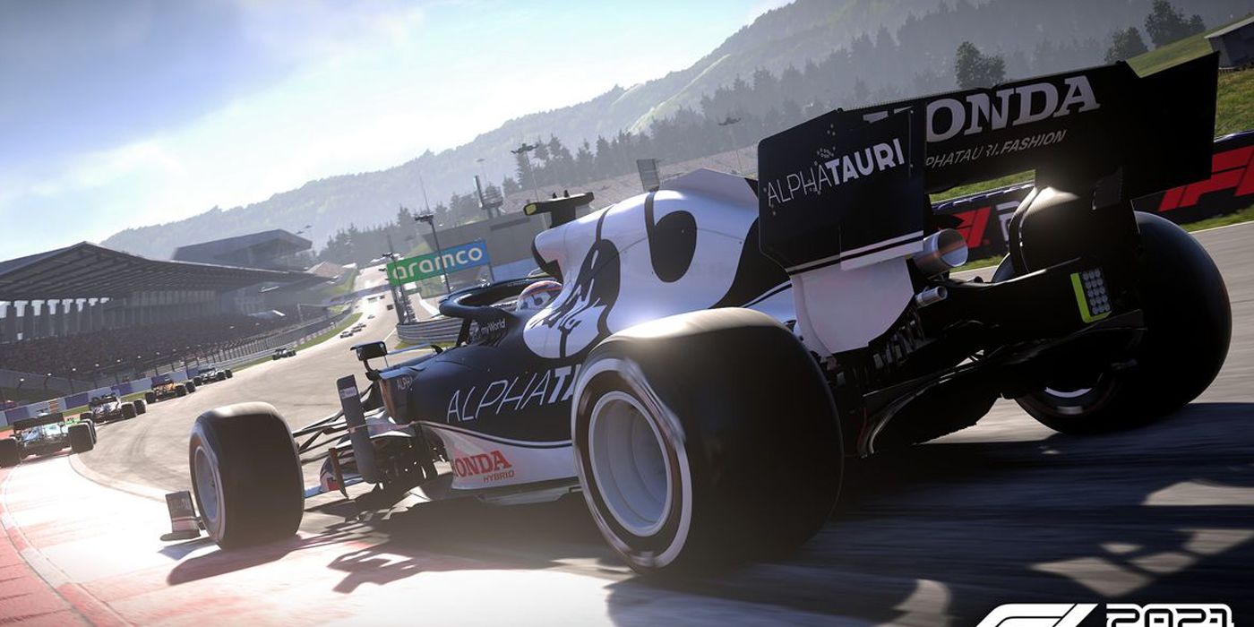 A Car racing in F1 2021