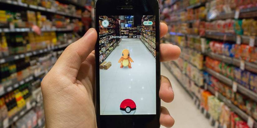 A Pokemon in AR in Pokemon GO