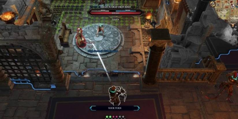 A character aiming from afar