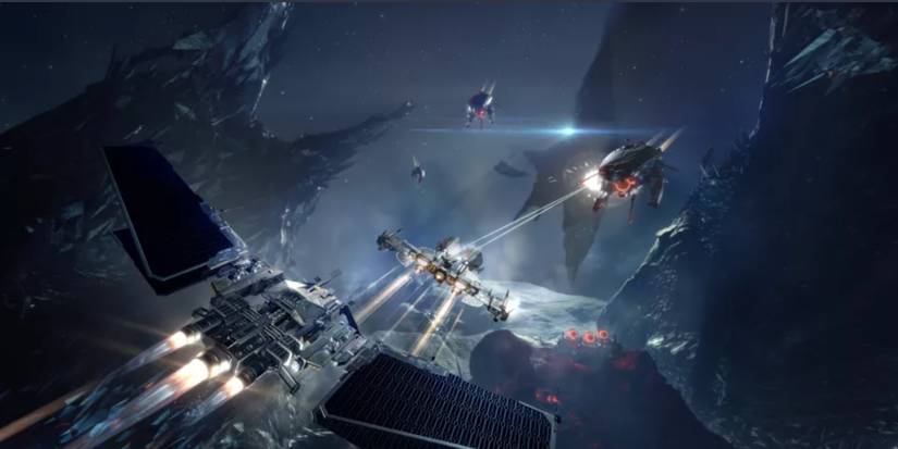 A space fight in EVE Online