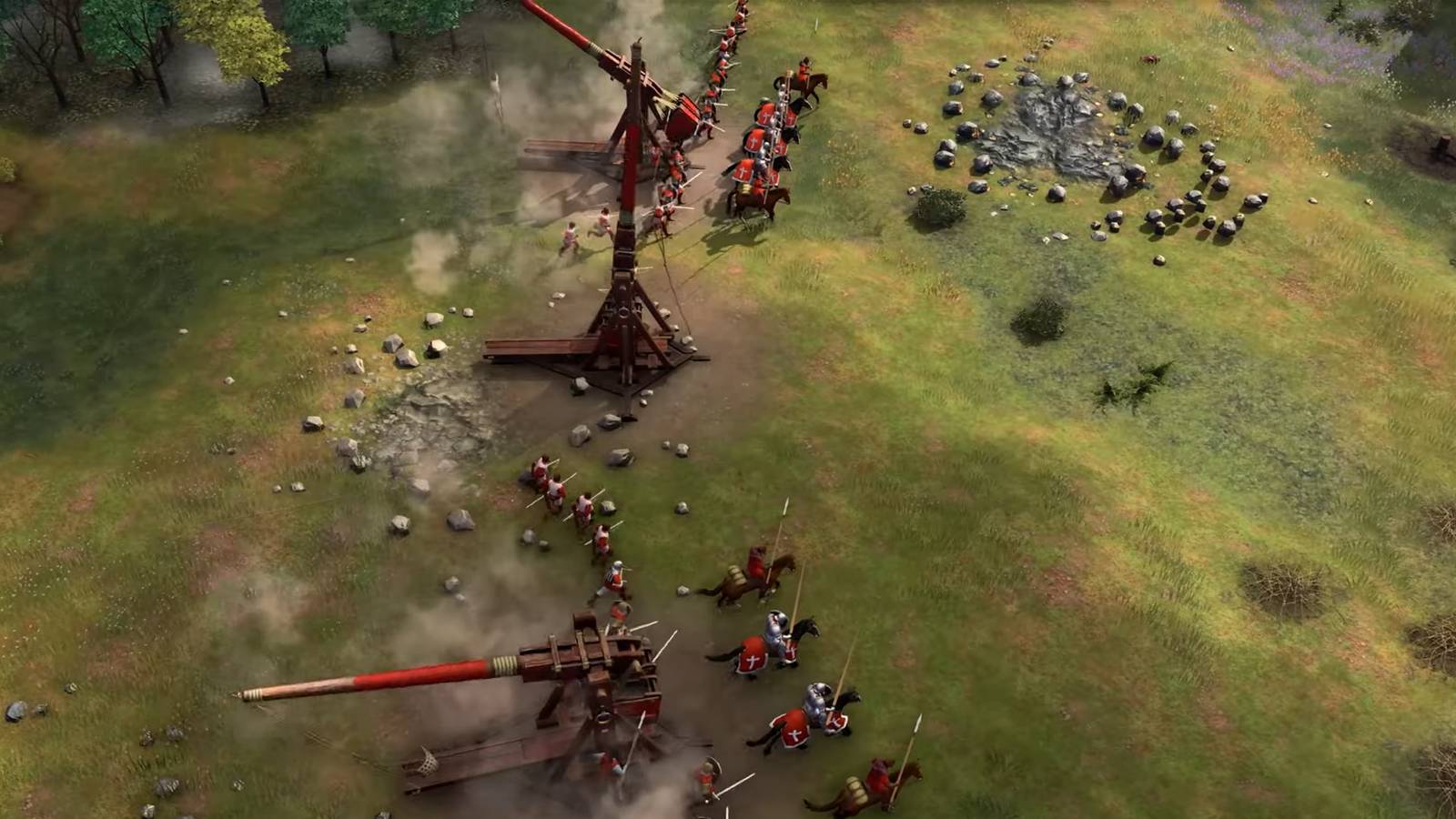 Age of Empires 4 trebuchets