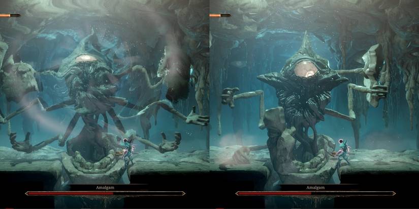 Boss Fight Third Phase of Amalgam at Weeping Cavity in Grime 