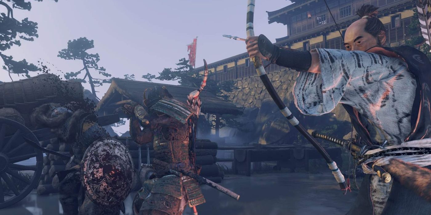 An Archer and a Samurai poised for attack
