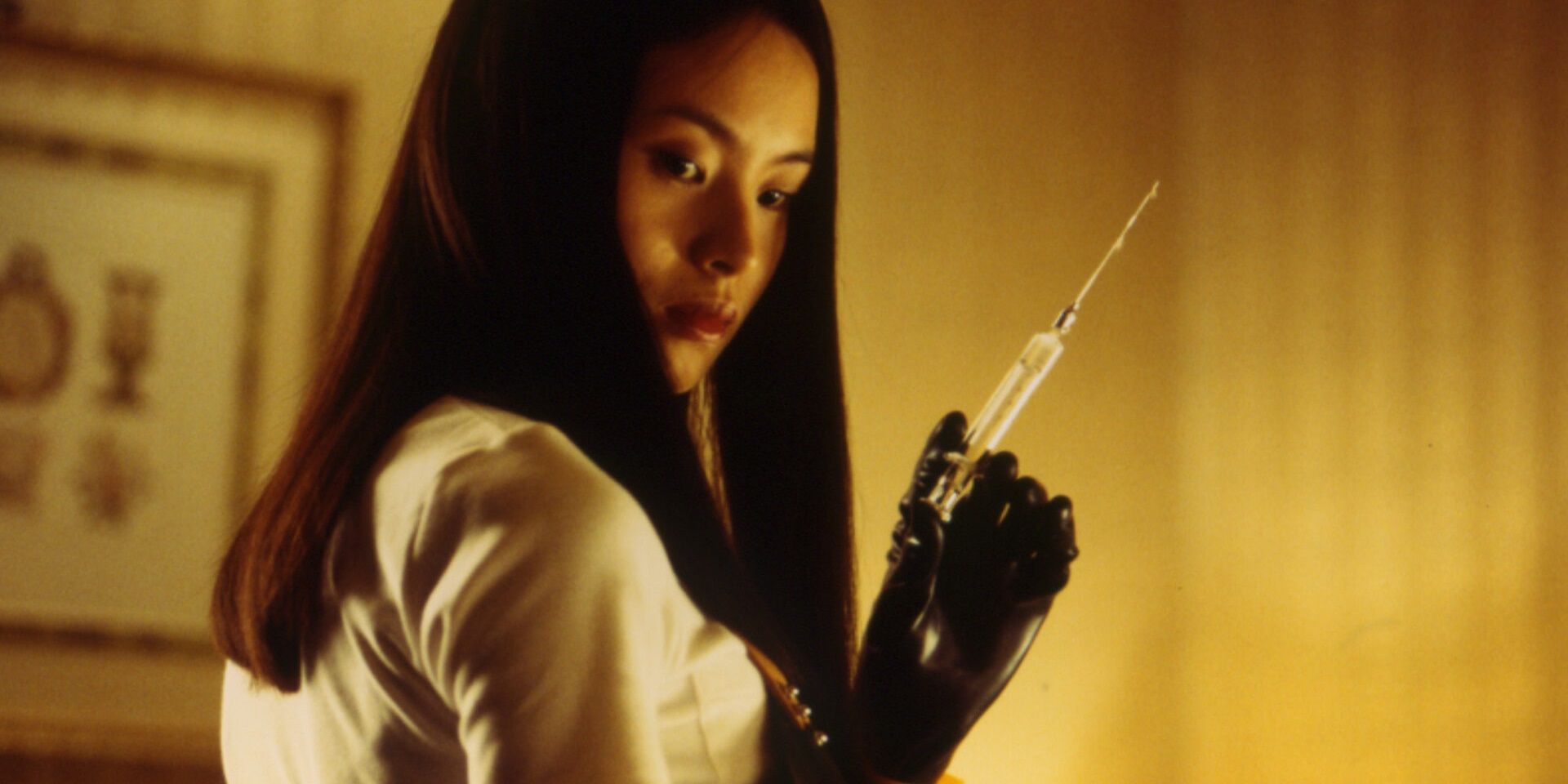 Asami with a needle in Audition