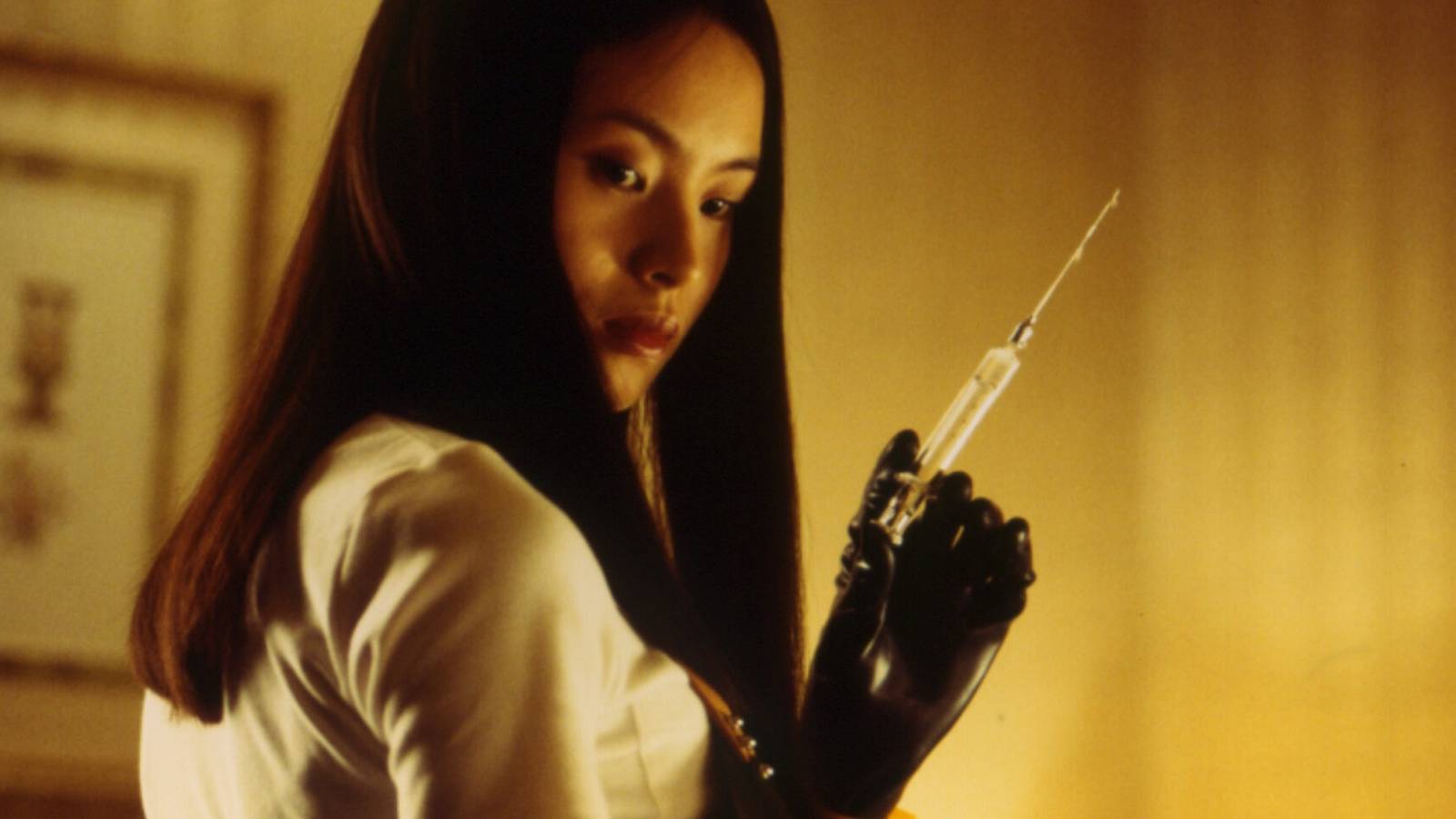 Asami with a needle in Audition