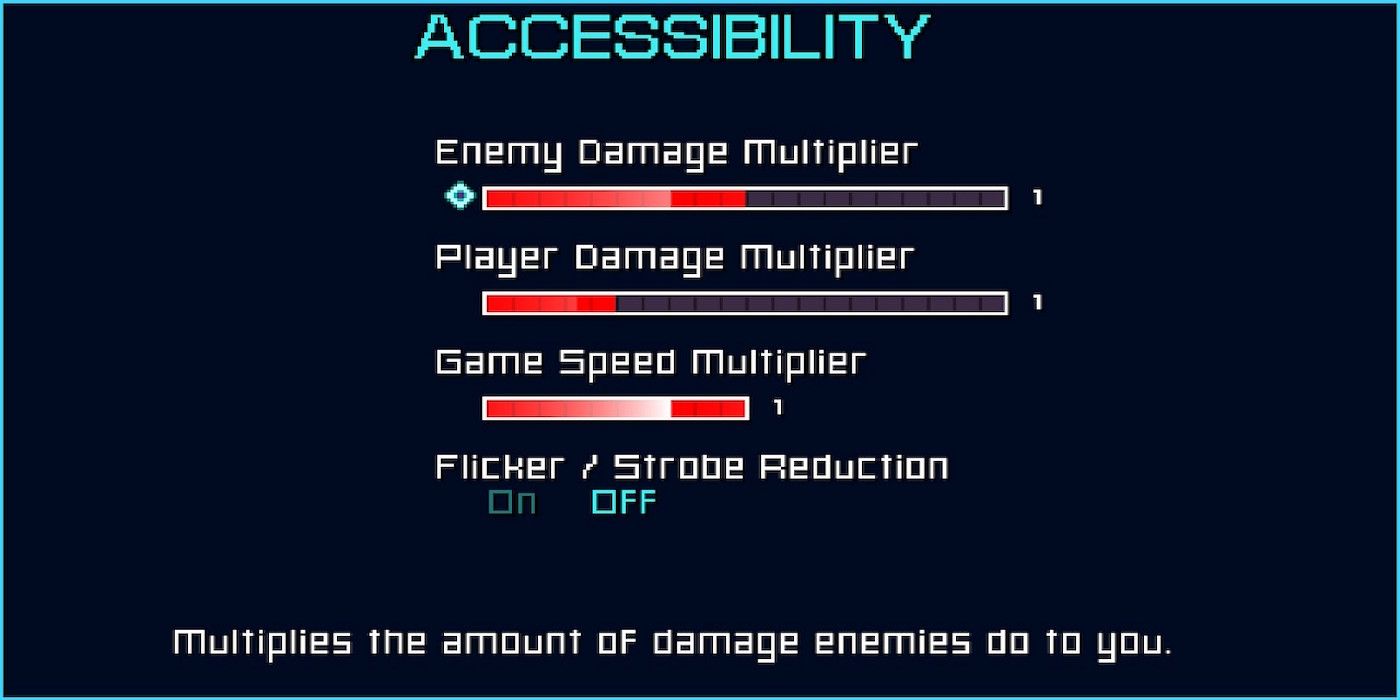The accessibility menu from Axiom Verge 2