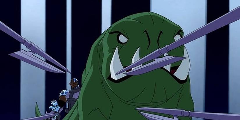 Beast Boy turns into an alien