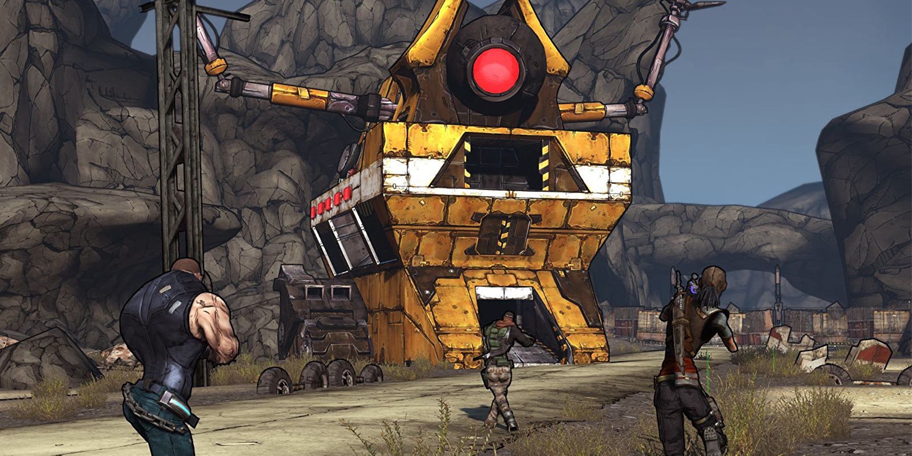 Borderlands original three characters moving to claptrap building