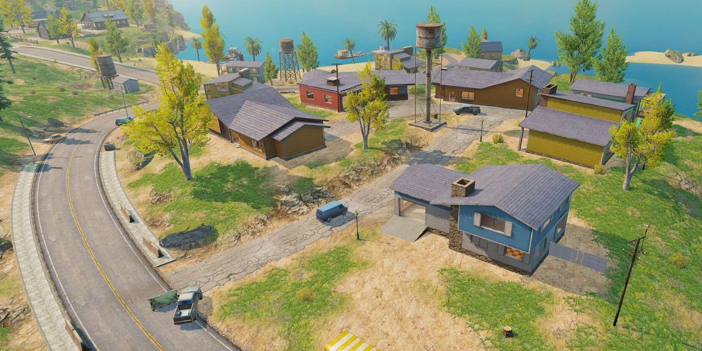 Call of Duty Mobile Aerial View Of The Pier Location On The Isolated Map
