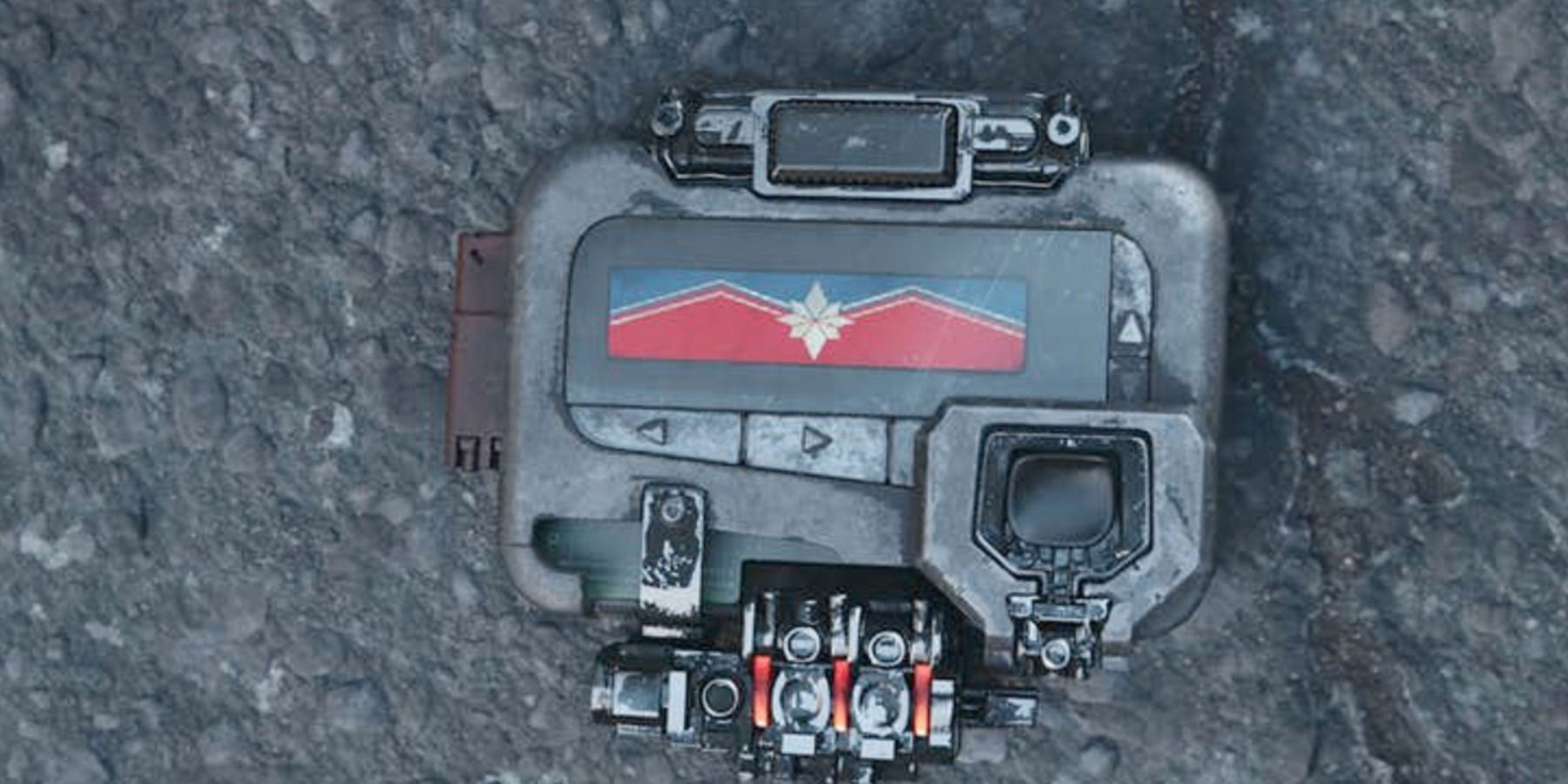 Captain Marvel's beeper on the ground in Avengers: Infinity War