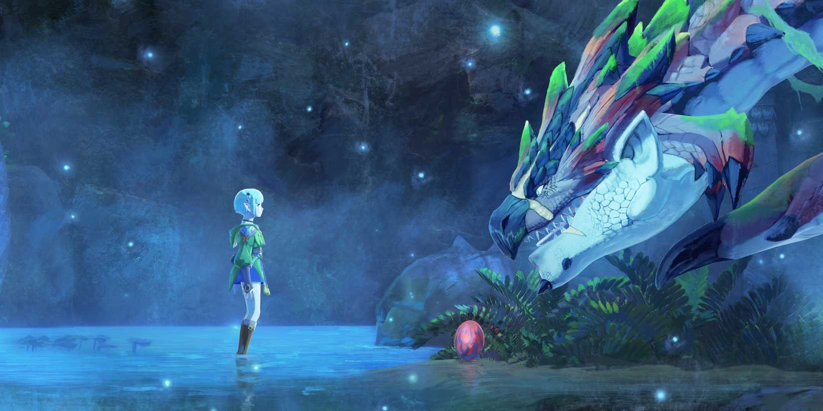 Character in front of Monster in Monster Hunter Stories 2