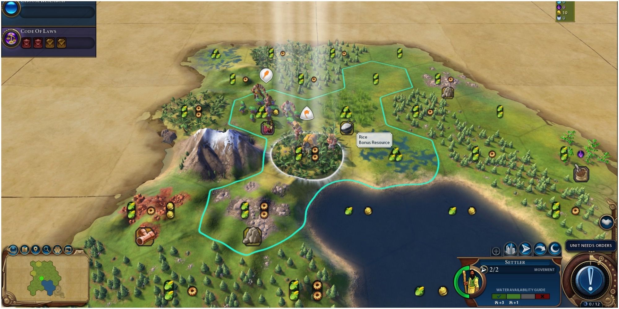 Civilization 6 Settling Next To Two Tactical Resources