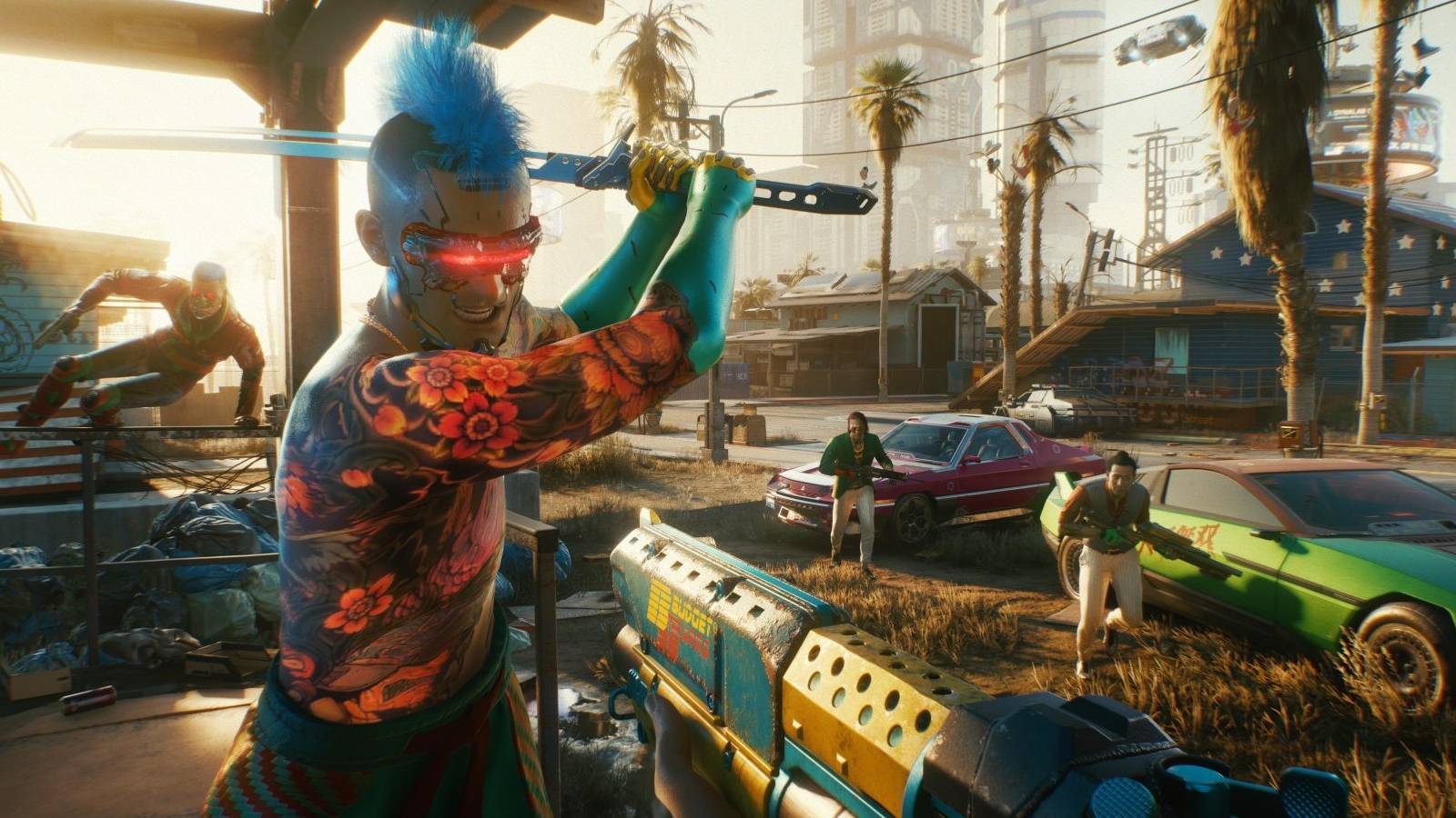 Cyberpunk 2077 bandit attack