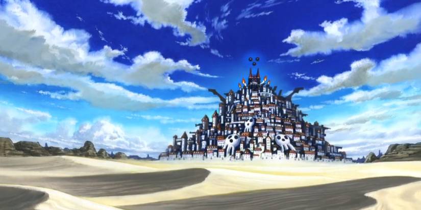 Death-City,-Soul-Eater, exterior shot, day, surrounding desert