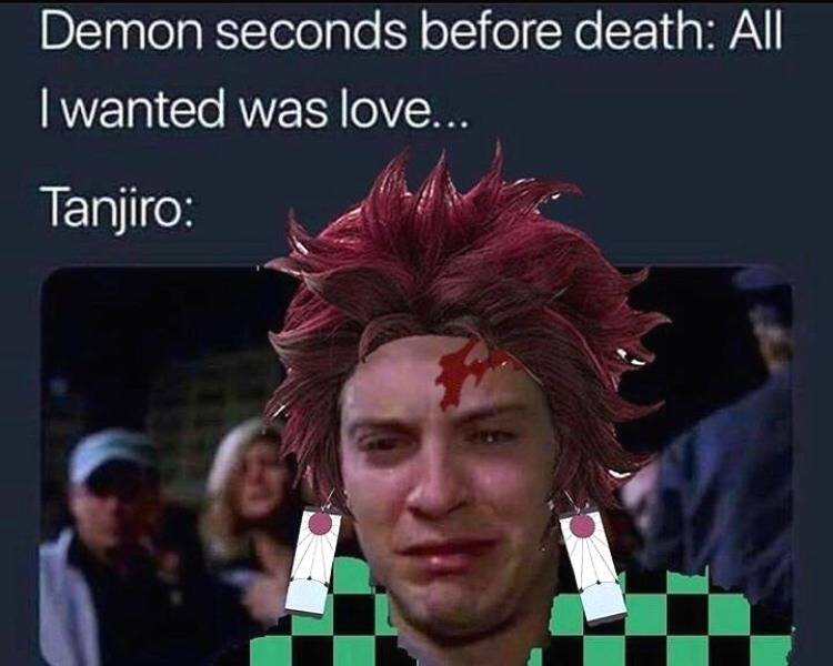 Demon Slayer Tanjiro Uncle Ben Spider-Man Meme