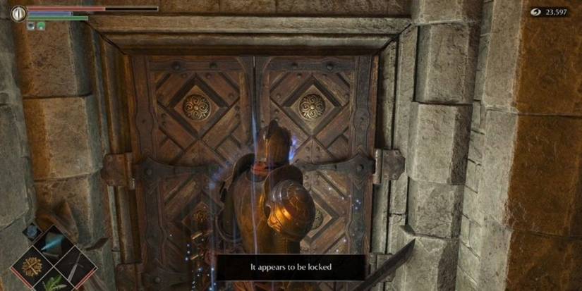 Demon's Souls Remake player tries to open door to Penetrator Armor Set