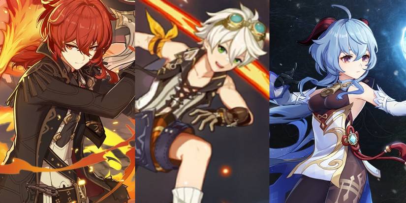 Genshin Impact Diluc-Bennett-Ganyu