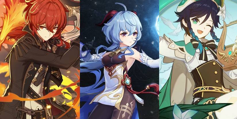 Diluc Ganyu Venti in Genshin Impact