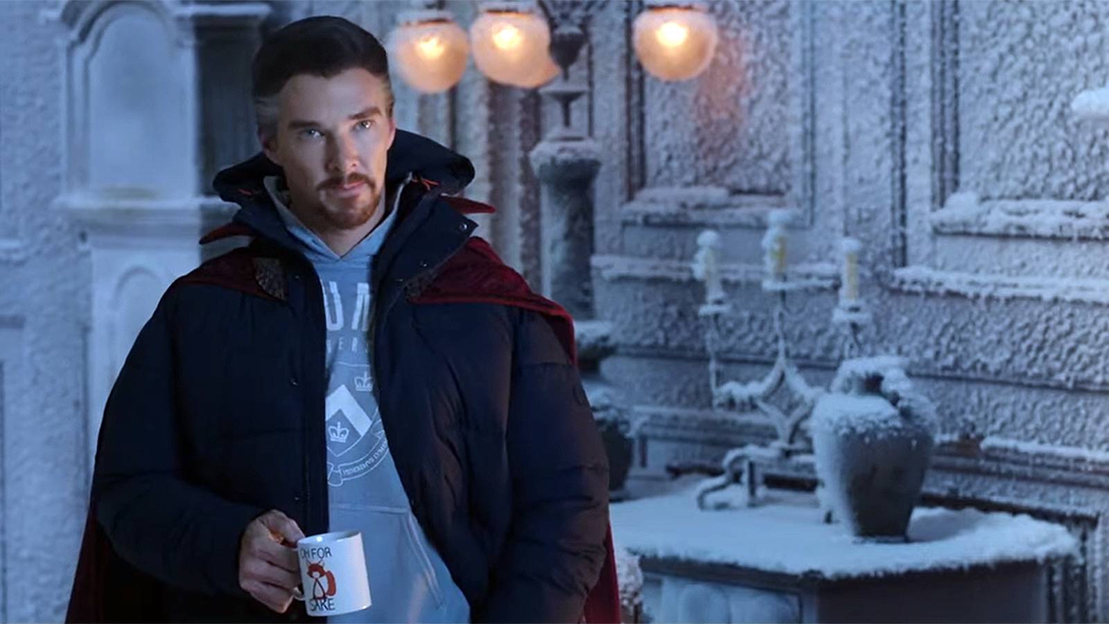 Doctor Strange holds a quirky mug in No Way Home trailer