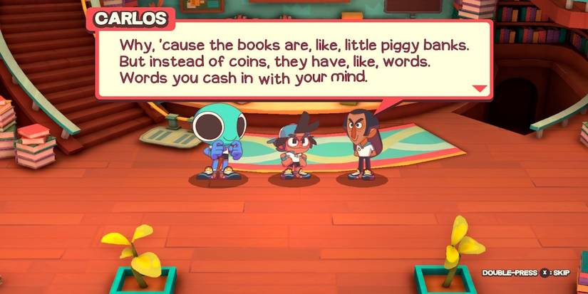 A story scene featuring characters from Dodgeball Academia