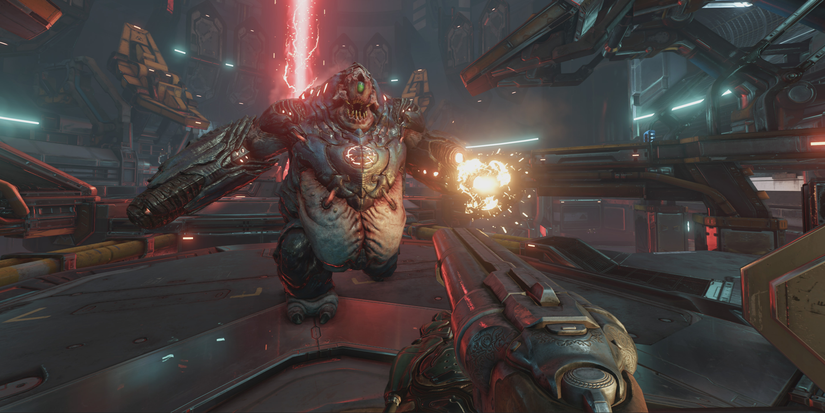 Doom 2016 Doomslayer with shotgun