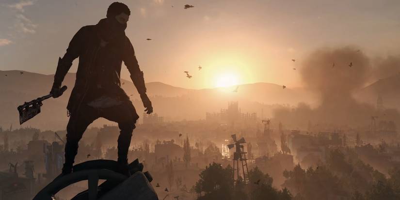 Dying Light 2 Stay Human Axe wielding man overlooking The City