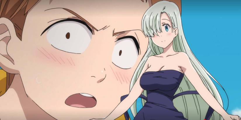 Seven Deadly Sins - King looking at shrunken Elizabeth