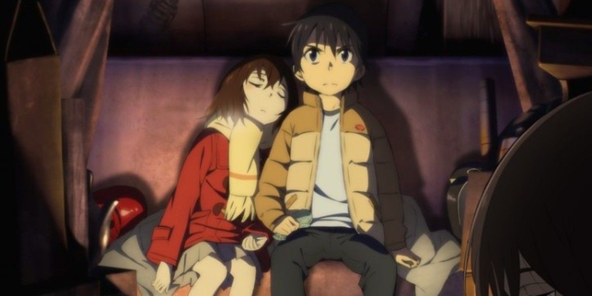Erased Anime Satoru and Sleeping Kayo 