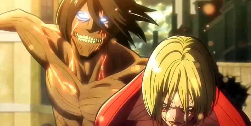 Eren vs Annie in Attack on Titan